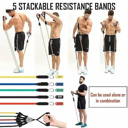 Home gym resistance band kit