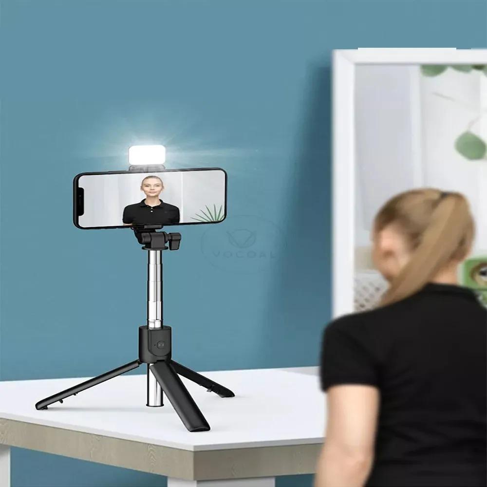 Selfie Stick with LED Light – Foldable, Bluetooth