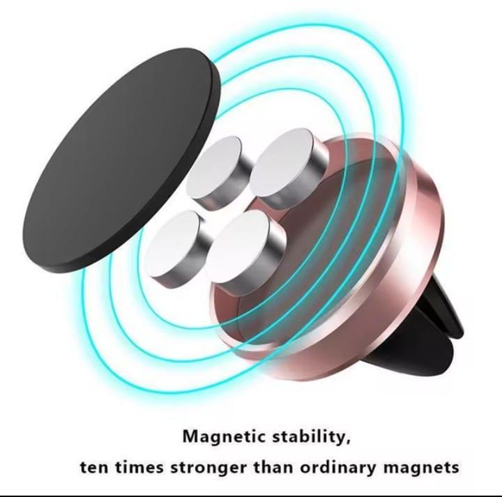 Magnetic Car Phone Holder – 360° Rotatable, Budget