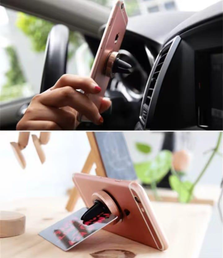 Magnetic Car Phone Holder – 360° Rotatable, Budget