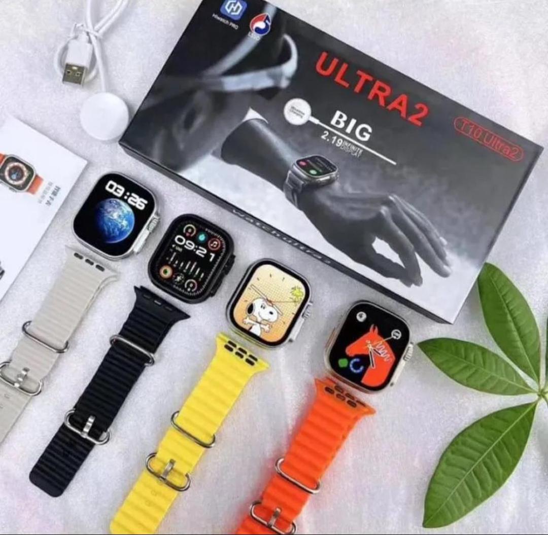 T10 Ultra 2 Smart Watch – Orange Silicone Strap