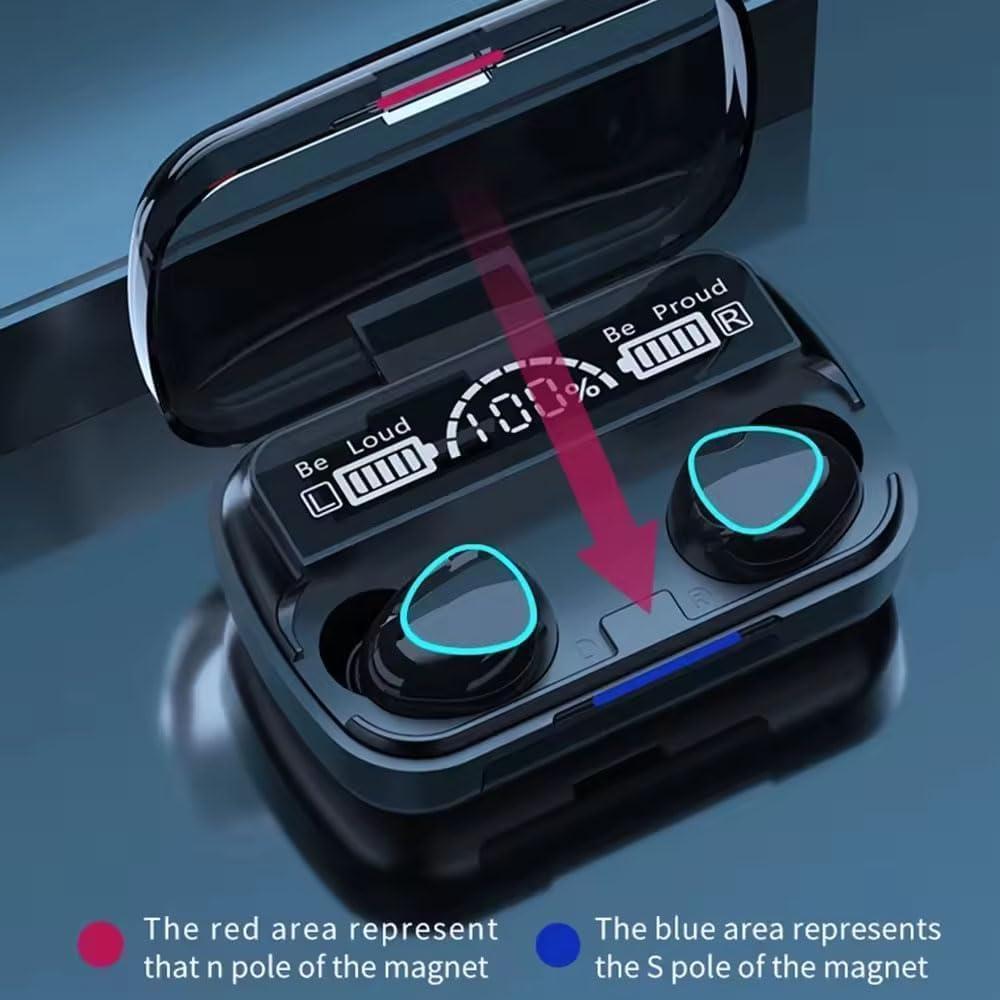 Noise-Cancelling Wireless Earbuds – Black, Charging Case