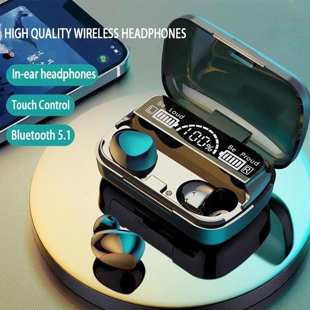 Noise-Cancelling Wireless Earbuds – Black, Charging Case