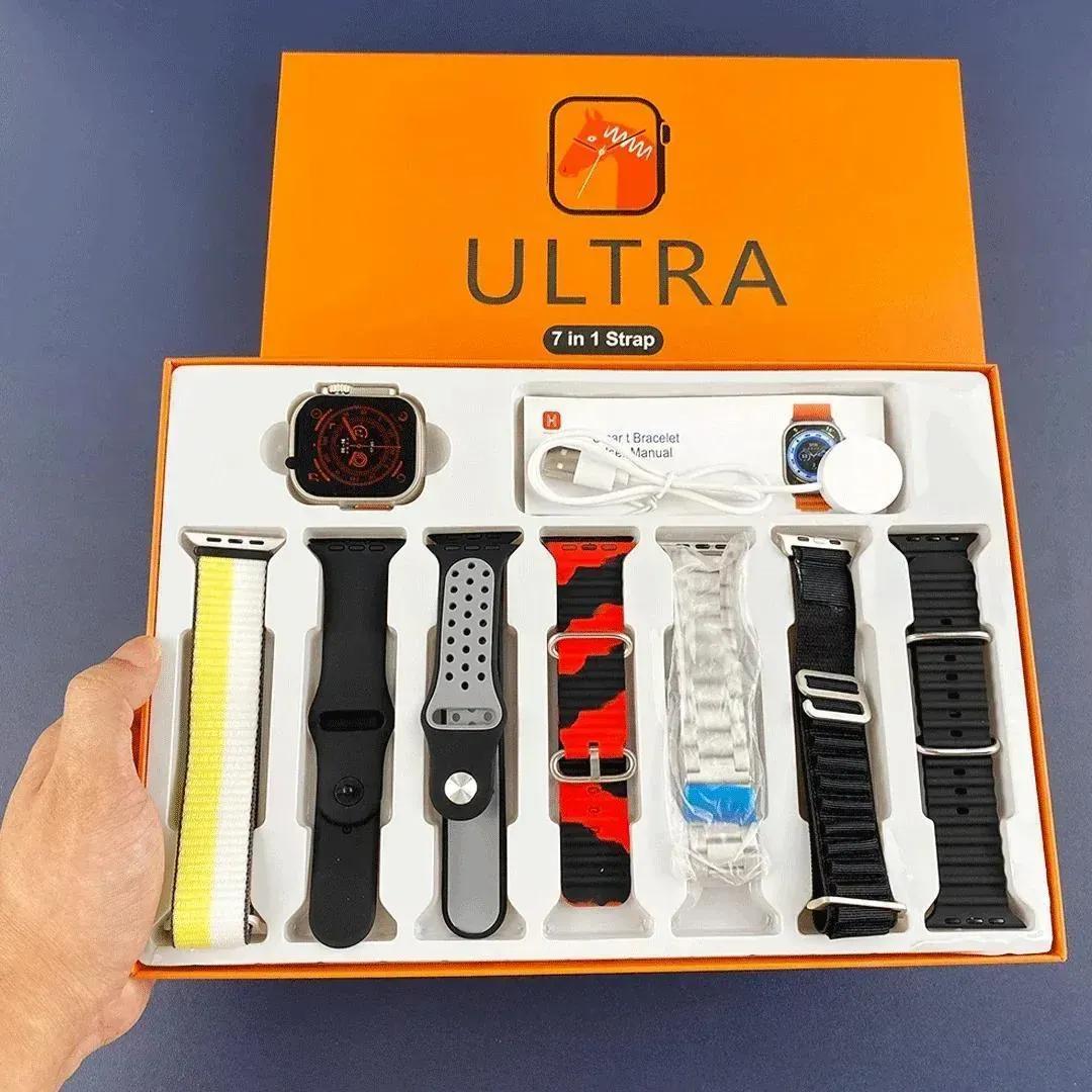 Smart watch with multiple silicone bands